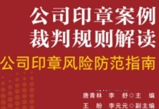 公司印章案例裁判规则解读：公司印章风险防范指南 202403 唐青林；李舒 主编；王盼；李元元 副主编 pdf电子版下载